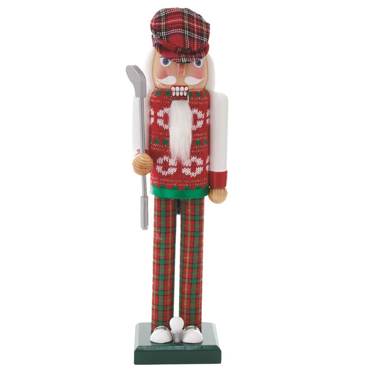 15" Red/Green Golfer Nutcracker 3 15" Red/Green Golfer Nutcracker