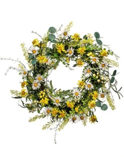 Texture Daisy & Berry & Astilbr Wreath 22"
