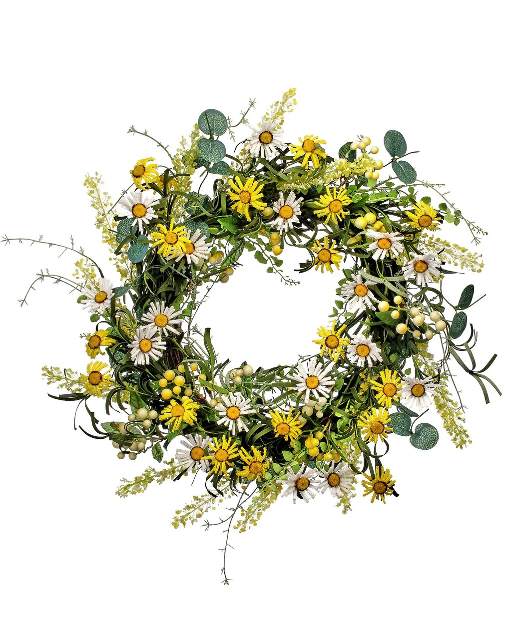 Texture Daisy & Berry & Astilbr Wreath 22" 3 Texture Daisy & Berry & Astilbr Wreath 22"
