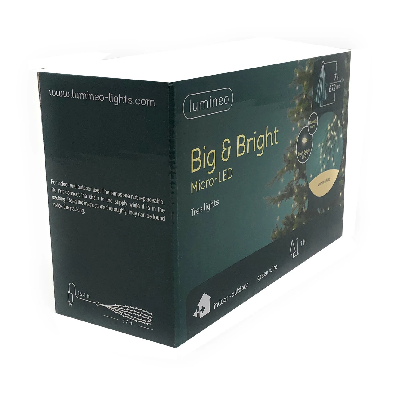 Lumineo 672 LED Warm White Big And Bright Micro Tree Lights Green Wire 5 Lumineo 672 LED Warm White Big And Bright Micro Tree Lights Green Wire - Image 3