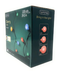 Lumineo 120 LED Multi Color Cherry Lights Black Wire 9 Lumineo 120 LED Multi Color Cherry Lights Black Wire -Holiday Supplies 070314 48303.1668958990