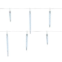 Lumineo 6 LED Cool White Snowing Icicle Lights Transparent Wire -Holiday Supplies 070420 Lumineo 6 LED Cool White Snowing Icicle Lights Transparent Wire 92555.1665936331