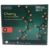 Lumineo 500 LED Red Cherry Lights Black Wire -Holiday Supplies 071375 front 04762.1604030418