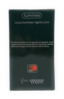 Lumineo 500 LED Red Cherry Lights Black Wire 8 Lumineo 500 LED Red Cherry Lights Black Wire -Holiday Supplies 071375 side 52384.1604030419