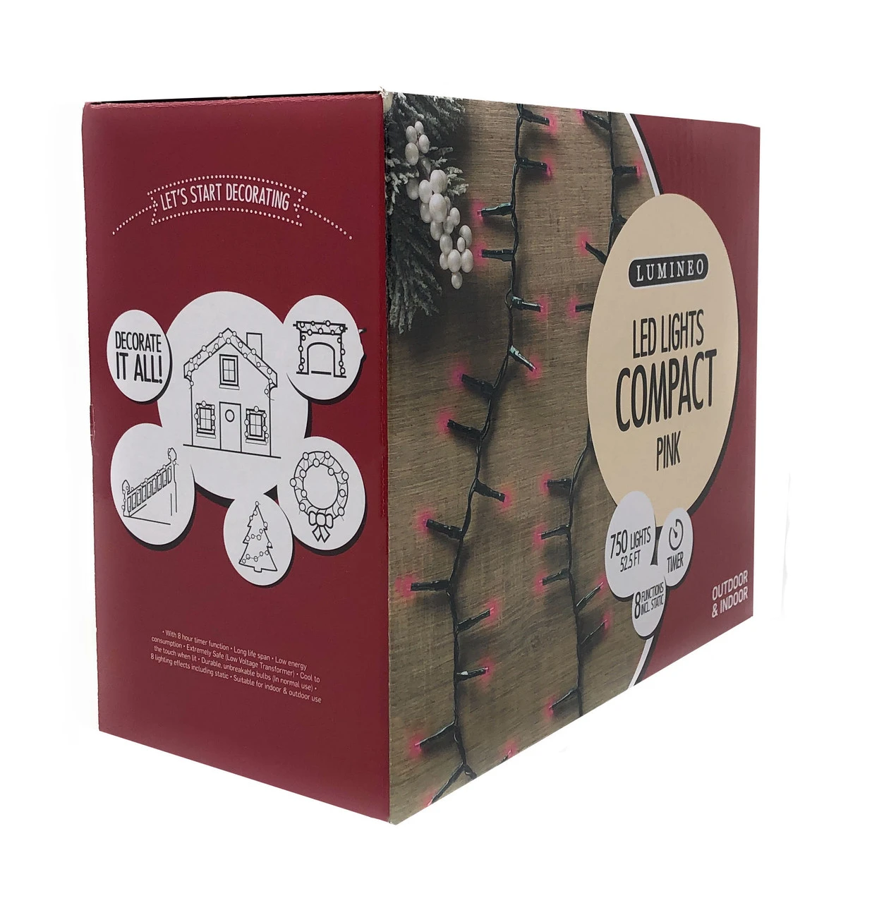 Lumineo 750 LED Pink Lights Green Wire 4 Lumineo 750 LED Pink Lights Green Wire - Image 2