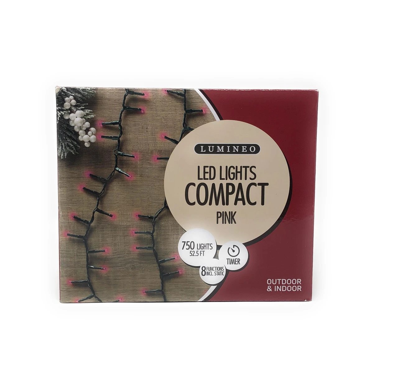 Lumineo 750 LED Pink Lights Green Wire 3 Lumineo 750 LED Pink Lights Green Wire