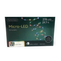 Lumineo 378 Micro LED Multi-Colored LED Lights Silver Wire