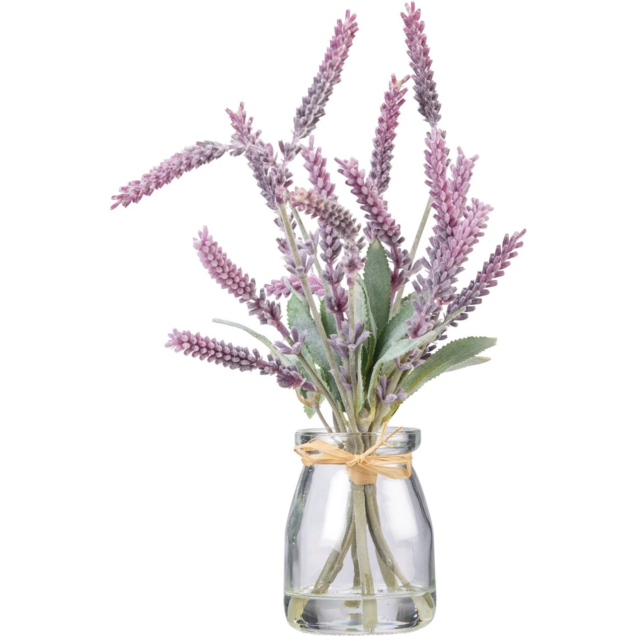 Faux Lavender Glass Vase 3 Faux Lavender Glass Vase