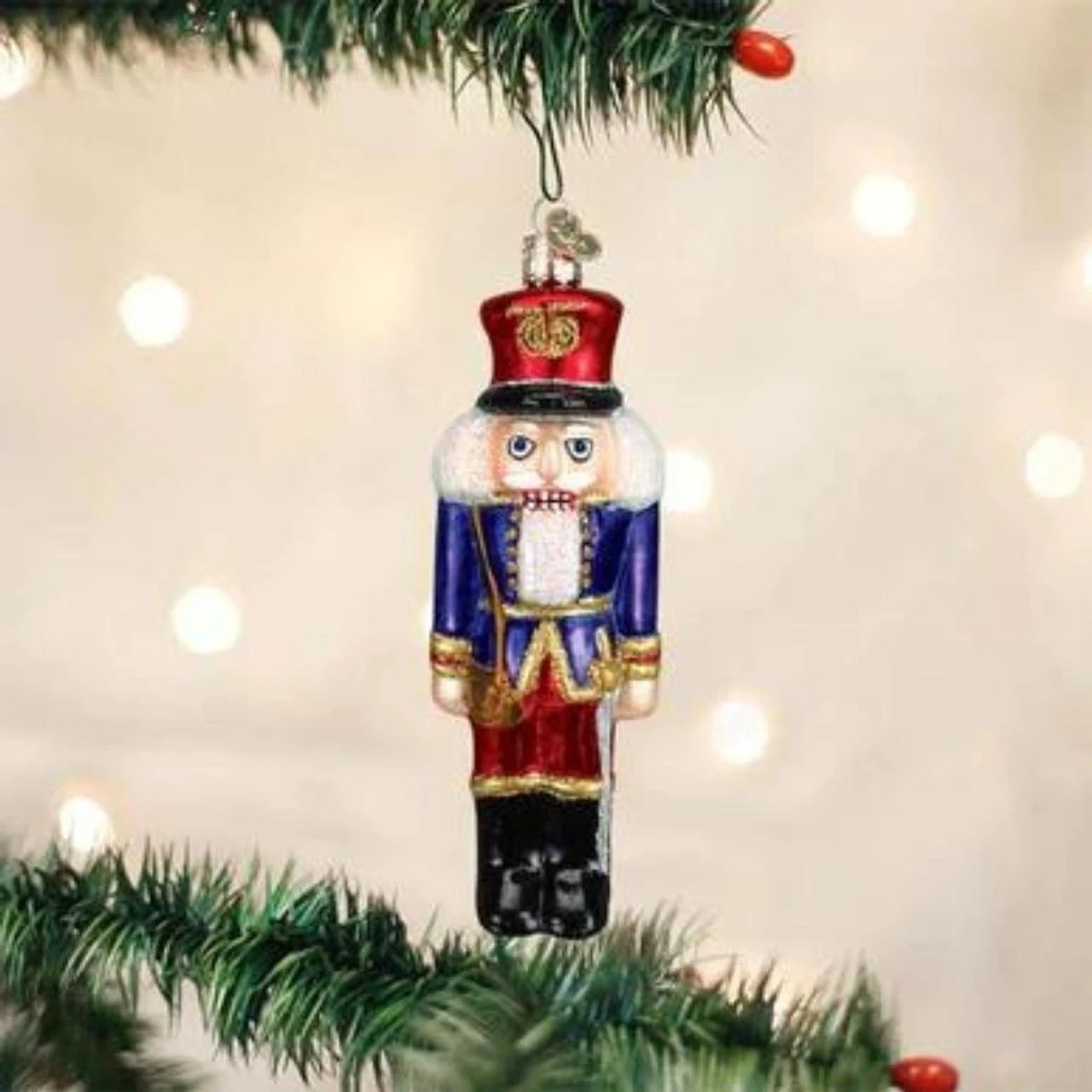 Old World Christmas - Blue Coat Soldier Nutcracker Ornament 4 Old World Christmas - Blue Coat Soldier Nutcracker Ornament - Image 2