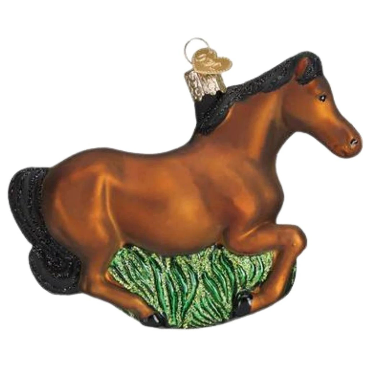 Old World Christmas - Brown Mustang Ornament 3 Old World Christmas - Brown Mustang Ornament