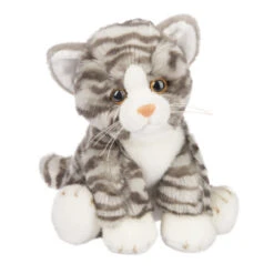 Plush Fluffy Grey Tabby Cat From The Heritage Collection