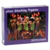100 Piece Stocking Puppies Jigsaw Puzzle -Holiday Supplies 151029 100 Piece Stocking Puppies Jigsaw Puzzle box 99296.1661539702
