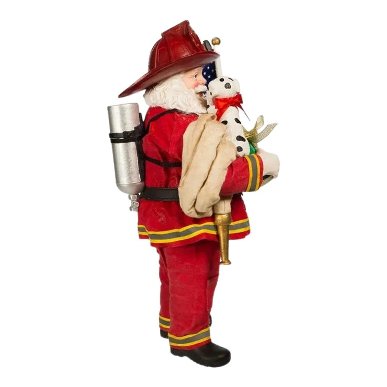 Kurt Adler Fabriché™ Fireman With American Flag Santa 4 Kurt Adler Fabriché™ Fireman With American Flag Santa - Image 2
