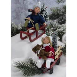 Byers' Choice Toddler Boy On Sled -Holiday Supplies 1 Byers Choice Toddlers 20455.1684518128