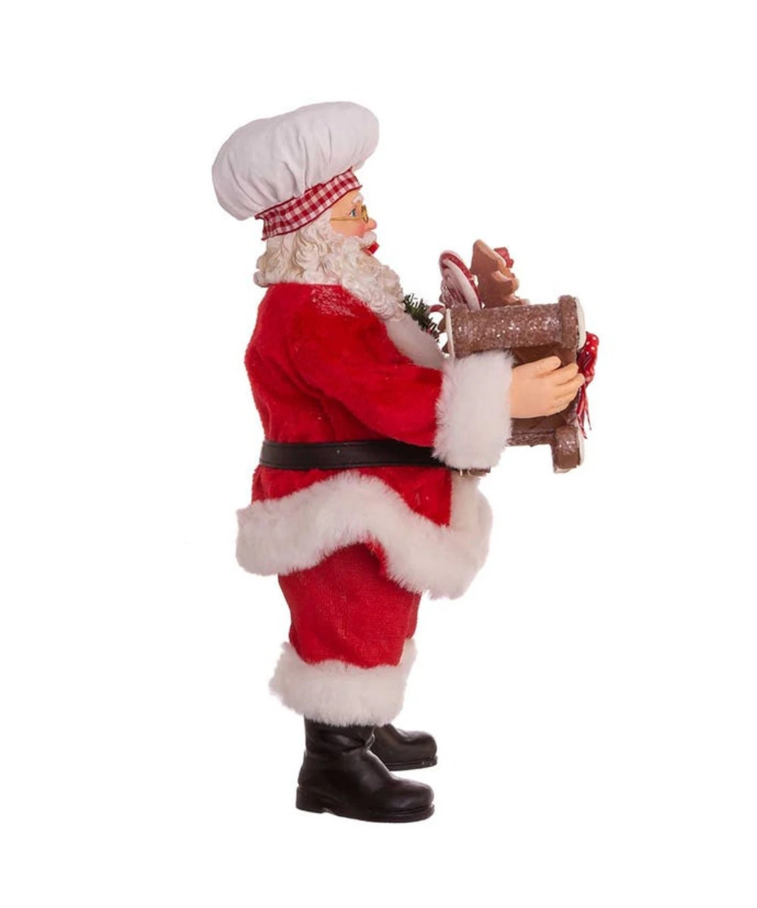 Kurt Adler 10.5" Fabriché Gingerbread Chef Santa 5 Kurt Adler 10.5" Fabriché Gingerbread Chef Santa - Image 3