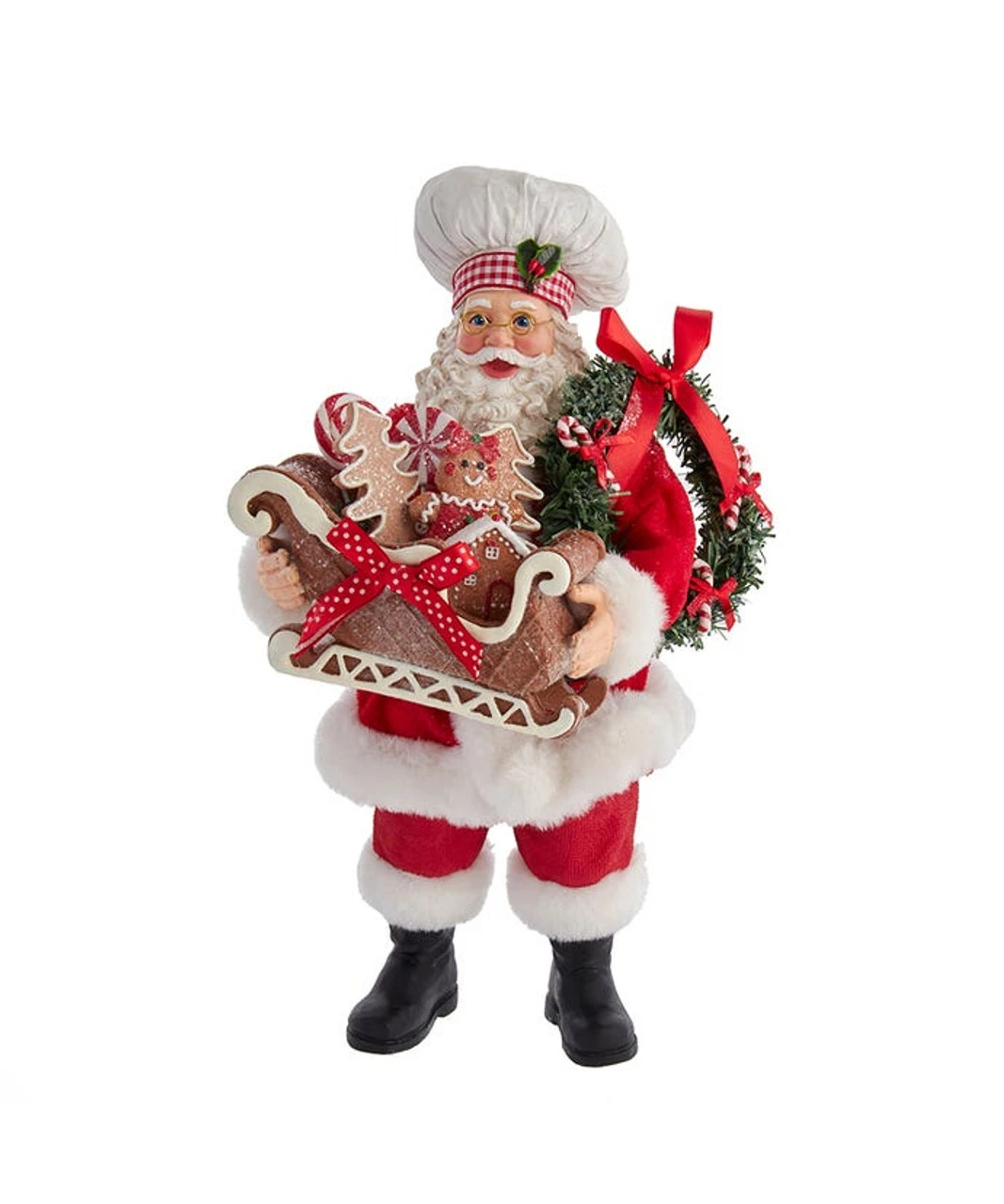Kurt Adler 10.5" Fabriché Gingerbread Chef Santa 3 Kurt Adler 10.5" Fabriché Gingerbread Chef Santa