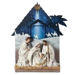 13" Nativity Printed Stable