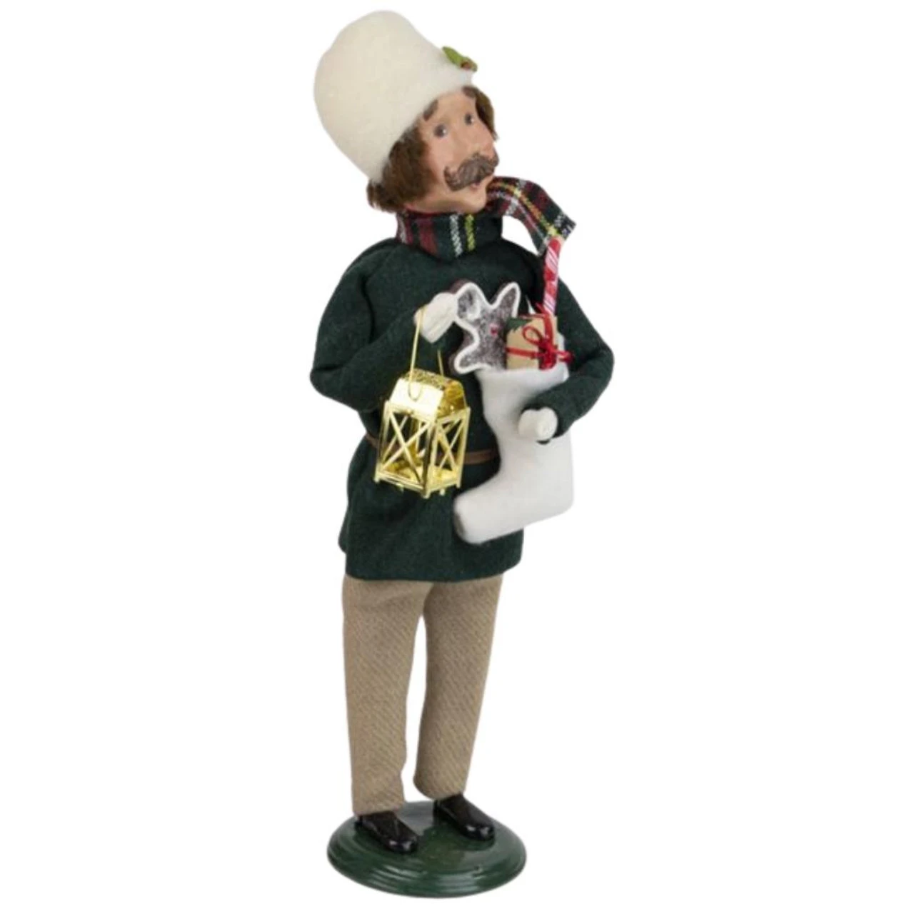 Byers' Choice - Stocking Family Man With A White Stocking Caroler 4 Byers' Choice - Stocking Family Man With A White Stocking Caroler - Image 2