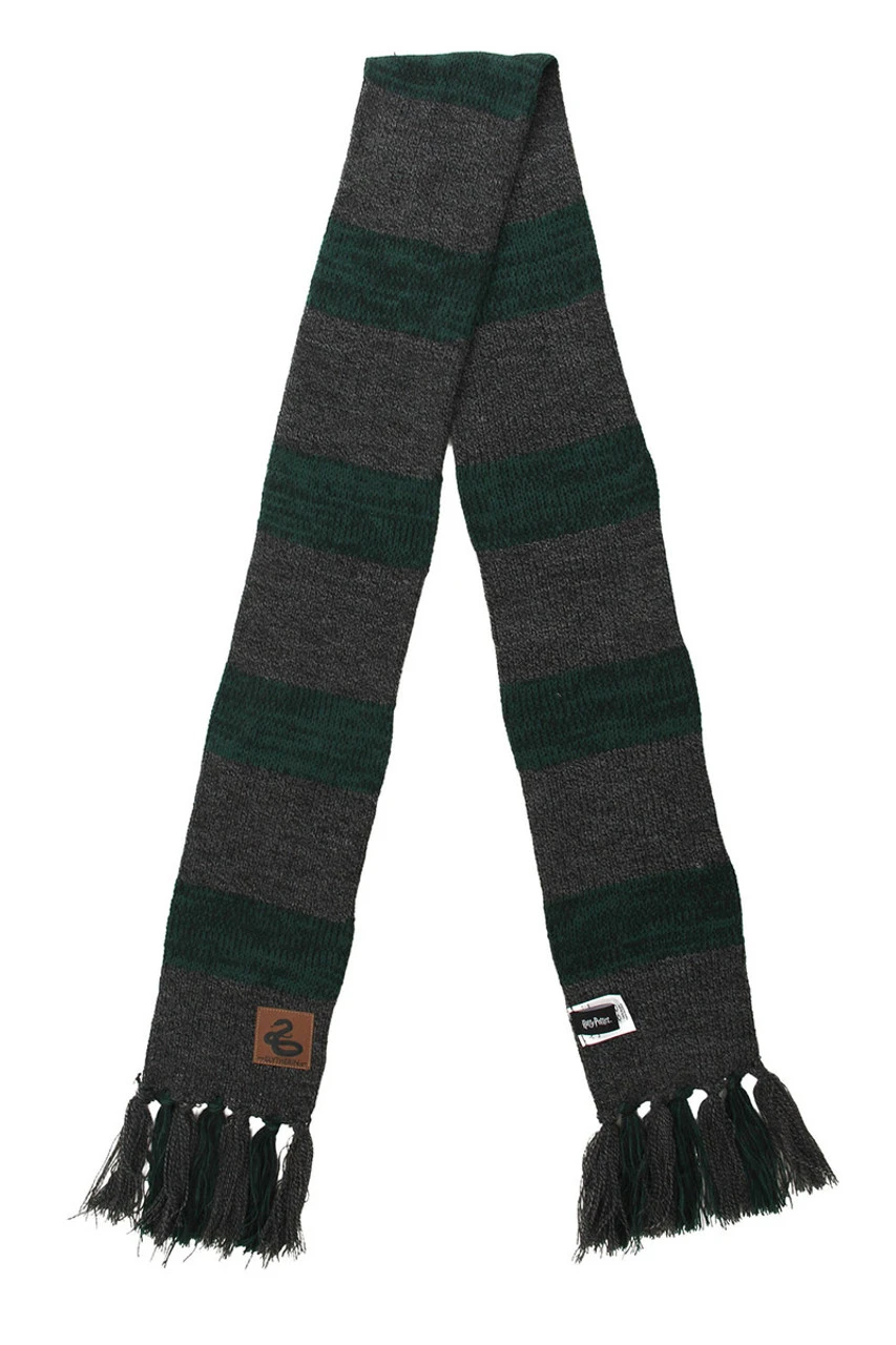 Slytherin Heathered Knit Scarf 4 Slytherin Heathered Knit Scarf - Image 2