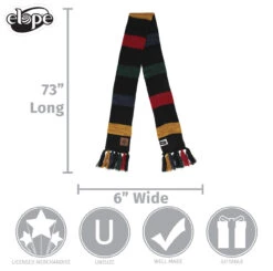 Hogwarts Heathered Knit Scarf 9 Hogwarts Heathered Knit Scarf -Holiday Supplies 440005 40 INFOGRAPHIC 96036.1589564808