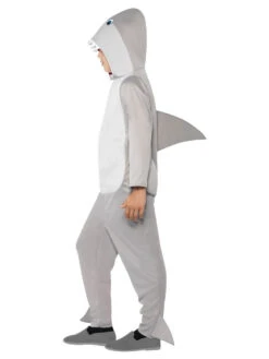Children's Shark Costume, Grey, With Hooded Jumpsuit & Fins, Large -Holiday Supplies 44071 2 32046.1602845805