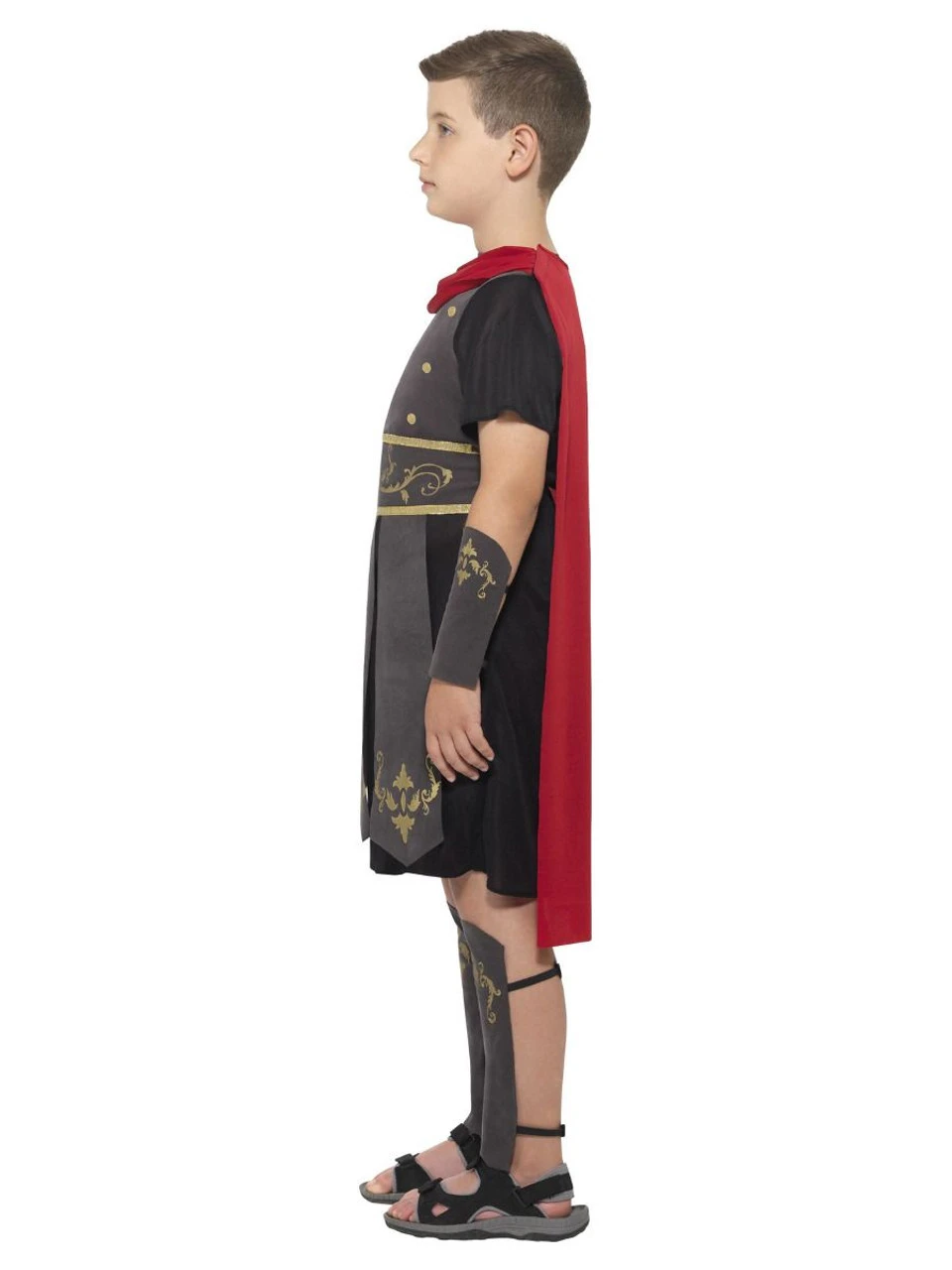 Smiffy's 40" Black And Red Roman Soldier Boy Child Halloween Costume - Large 4 Smiffy's 40" Black And Red Roman Soldier Boy Child Halloween Costume - Large - Image 2