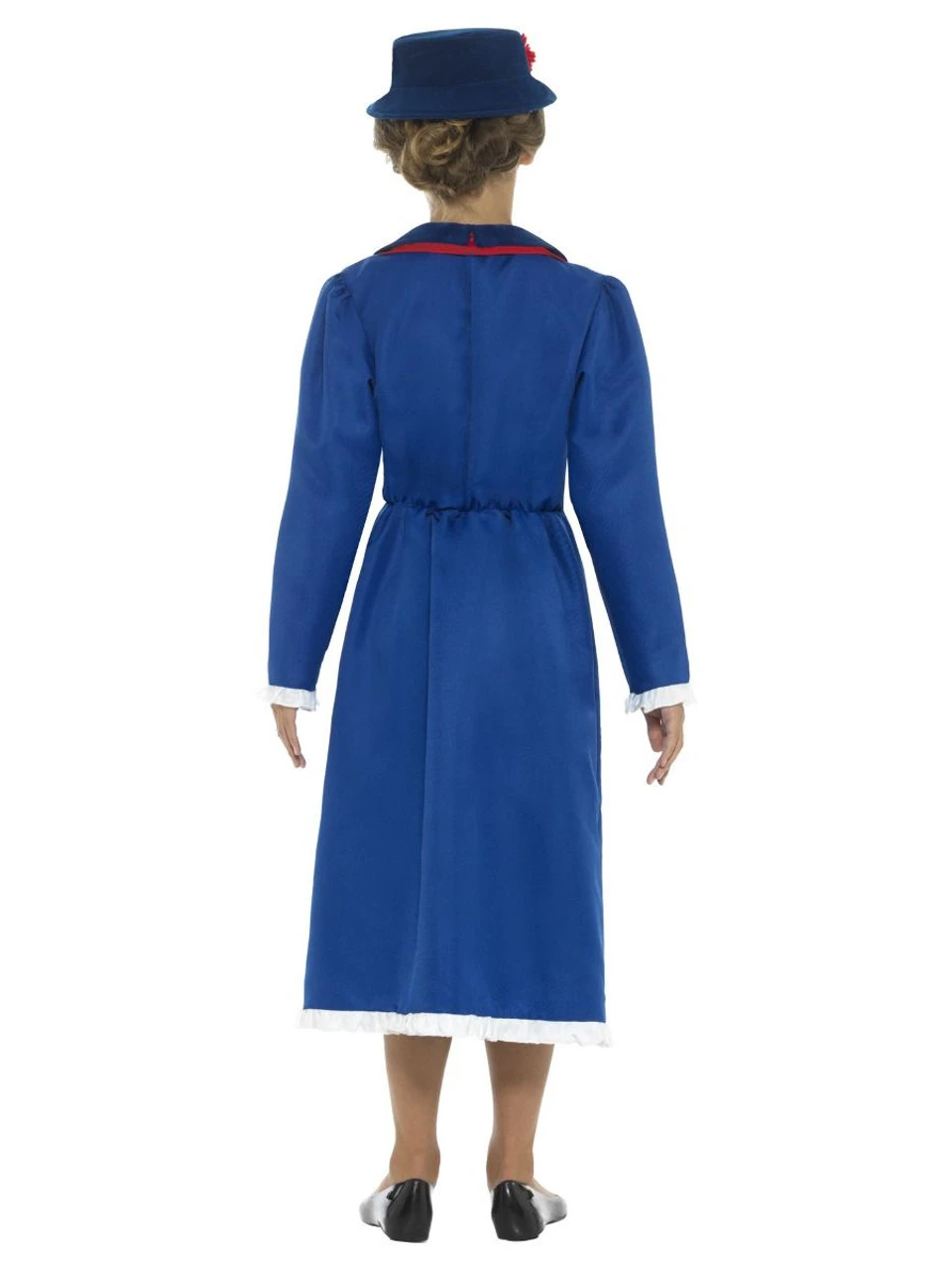 Childrens Victorian Nanny Costume, Blue, With Dress, Hat & Scarf, Large 5 Childrens Victorian Nanny Costume, Blue, With Dress, Hat & Scarf, Large - Image 3