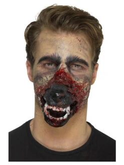Make-Up FX, Foam Latex Werewolf Mouth Prosthetic, Brown, With Adhesive -Holiday Supplies 46788 4 16055.1602246080