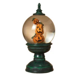 Light Up Globe With Pumpkin
