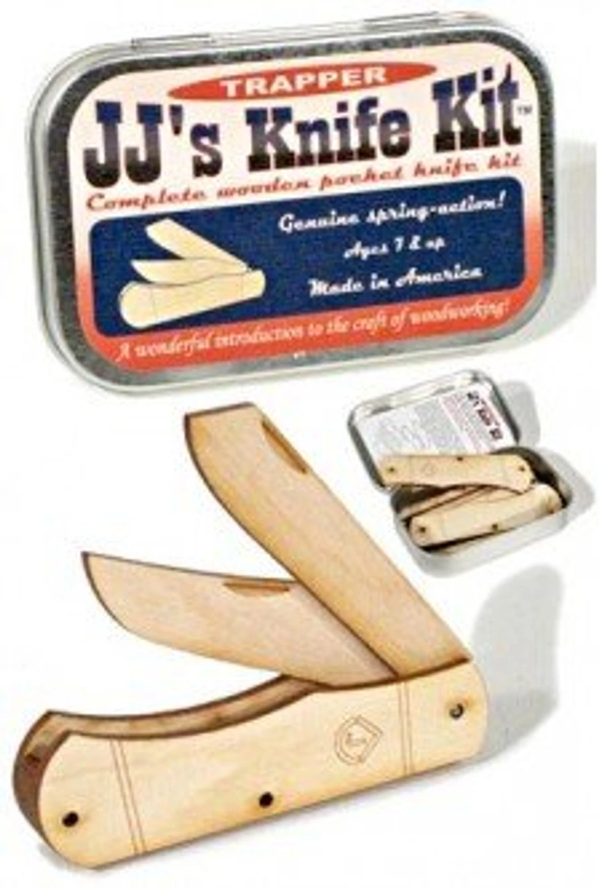 Wooden Pocket Knife Kit USA Tin Box-Seasonal Toys 3 Wooden Pocket Knife Kit USA Tin Box-Seasonal Toys