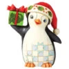 Jim Shore - Heartwood Creek - Penguin With Gift Pint Size