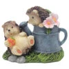 Two Hedgehogs Playing On A Watering Can Figurine -Holiday Supplies 597421A Two Hedgehogs Playing On A Watering Can Figurine 77574.1648756733