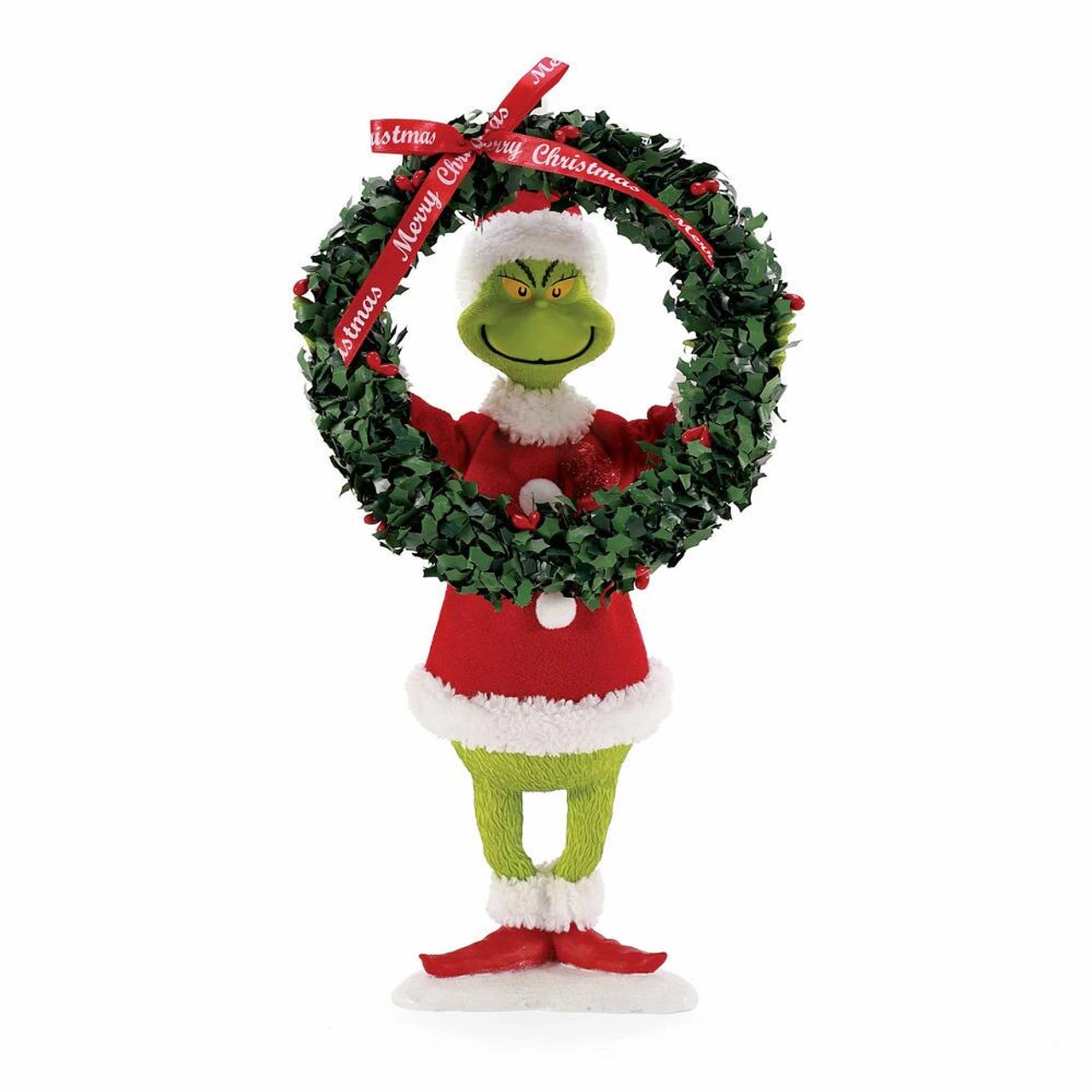 Possible Dreams Dr. Seuss The Grinch Decorates With Wreath Figurine 3 Possible Dreams Dr. Seuss The Grinch Decorates With Wreath Figurine