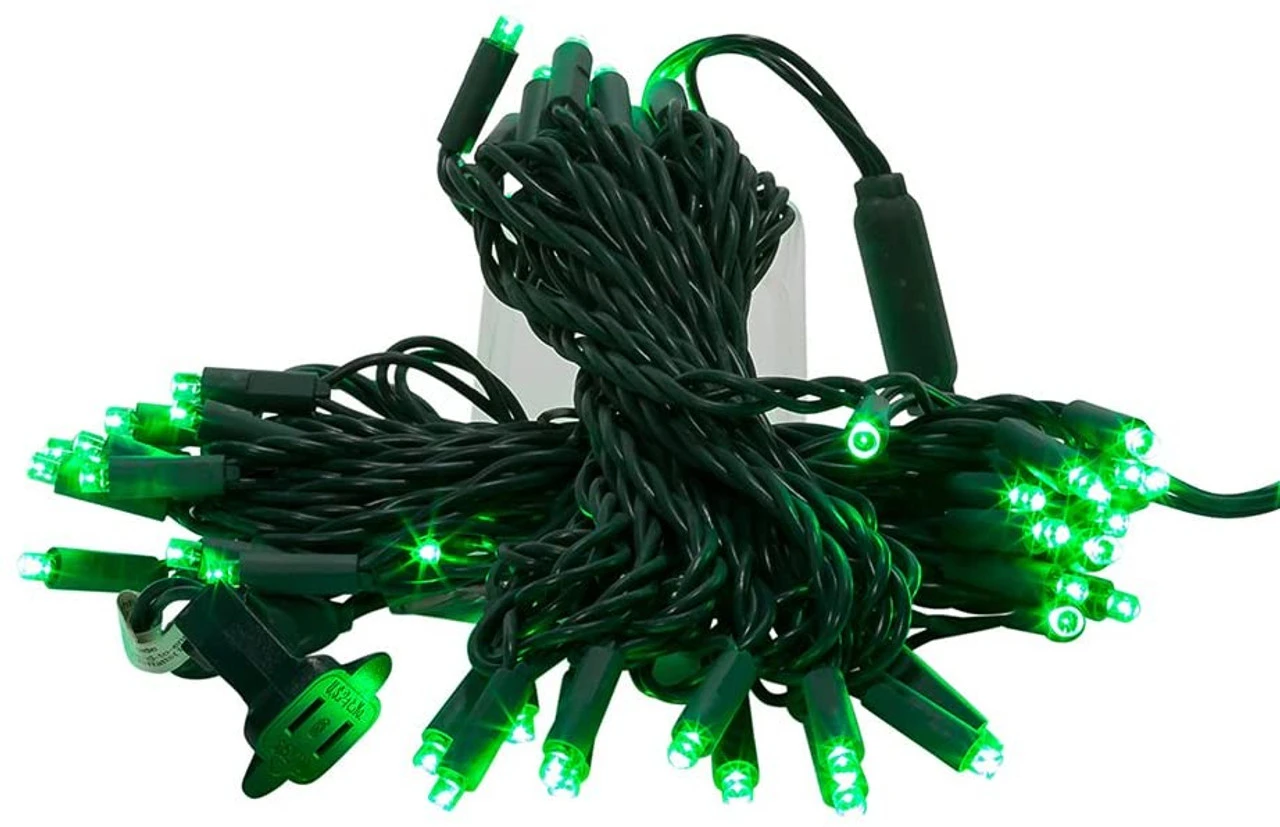 Kurt Adler 50 LED 5MM Green Lights Green Wire 4 Kurt Adler 50 LED 5MM Green Lights Green Wire - Image 2