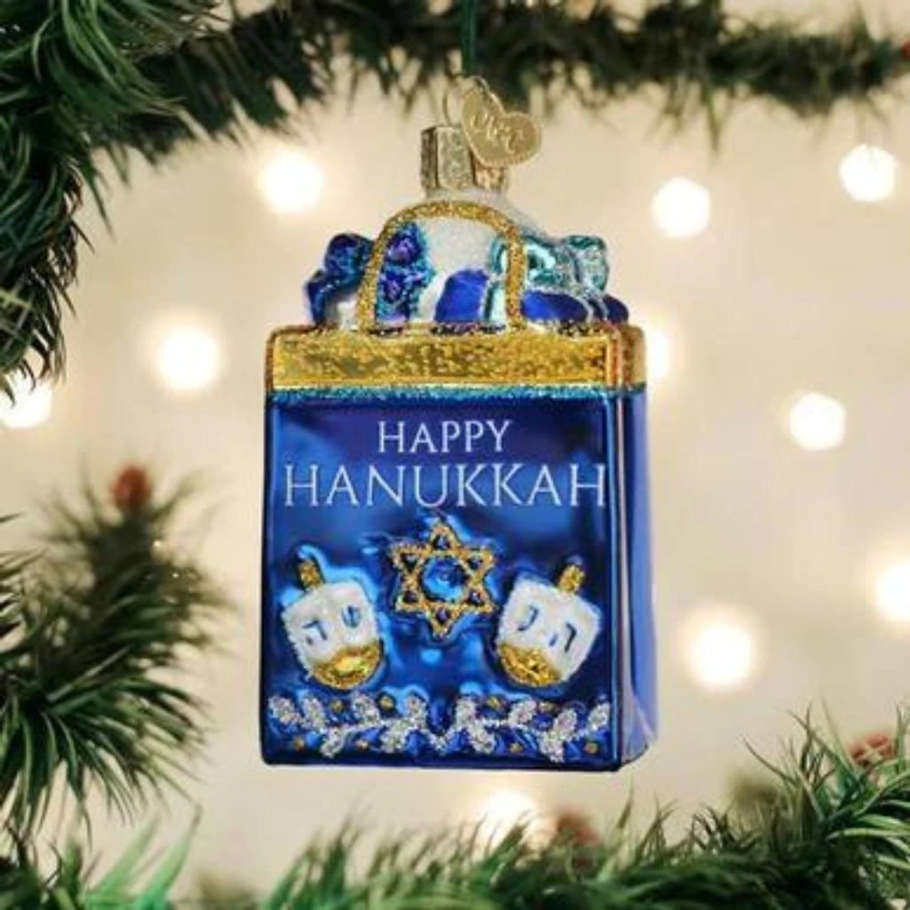 Old World Christmas - Happy Hanukkah Ornament 6 Old World Christmas - Happy Hanukkah Ornament - Image 4