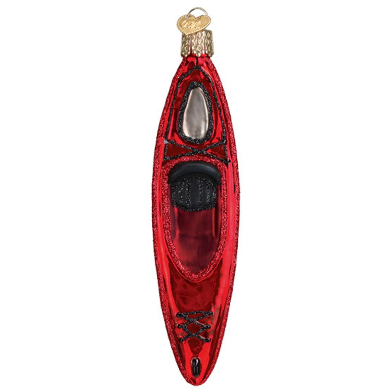 Old World Christmas - Red Kayak Ornament 3 Old World Christmas - Red Kayak Ornament