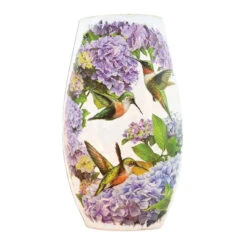Stony Creek - 7" Purple Hydrangea And Hummingbirds Vase Shaped Decorative Light