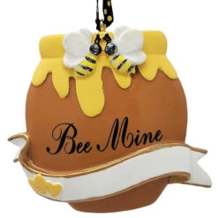 Kurt Adler Personalized Bee Mine Honey Jar Ornament
