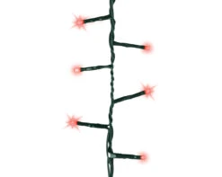 Lumineo 750 LED Red Compact Lights On Green Wire -Holiday Supplies 780944 red lights 39026.1604005767