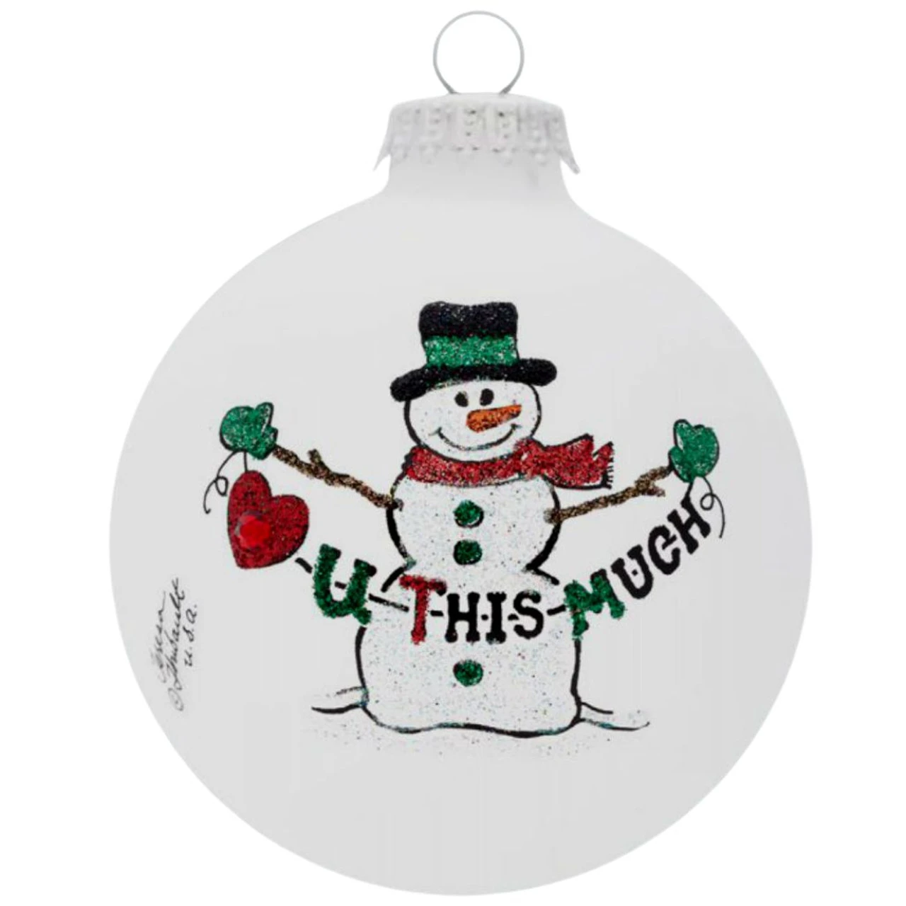 Heart Gifts By Teresa - Snowman Love Ornament 3 Heart Gifts By Teresa - Snowman Love Ornament