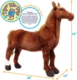 Tiger Tale Toys - Thorsten The Thoroughbred Horse -Holiday Supplies 81VtAthEU7L. AC SL1500 95609.1646153169