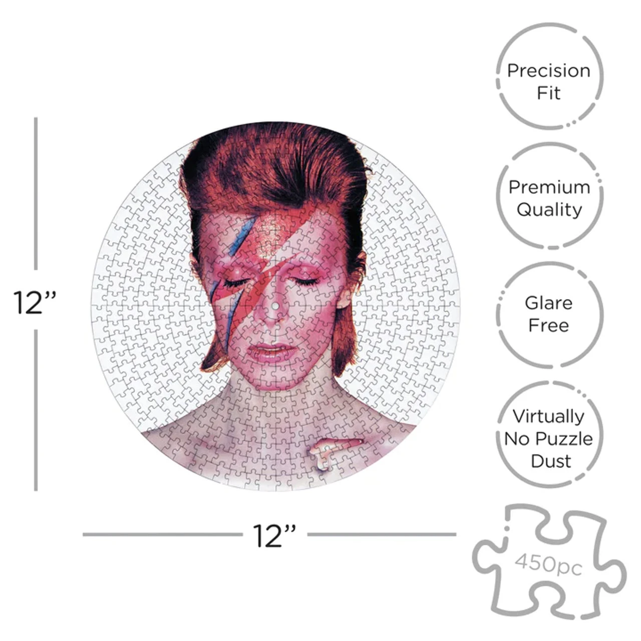 David Bowie Aladdin Sane Album 450 Piece Jigsaw Puzzle 4 David Bowie Aladdin Sane Album 450 Piece Jigsaw Puzzle - Image 2