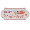 Metal Wall Sign Embossed With The Words Happy Harvest