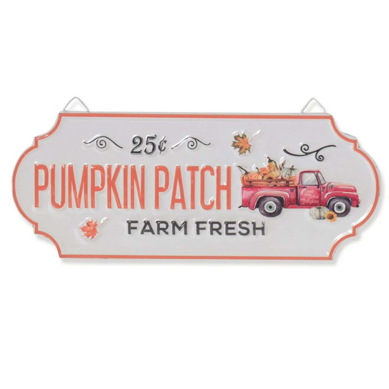 Metal Wall Sign Embossed With The Words Pumpkin Patch 3 Metal Wall Sign Embossed With The Words Pumpkin Patch