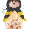 Stony Creek - Vase Shaped Decorative Light - Hand-Painted Daisy Flowers With A Fabric Bumblebee Sitting On Top -Holiday Supplies BBB23433 43339.1645184099