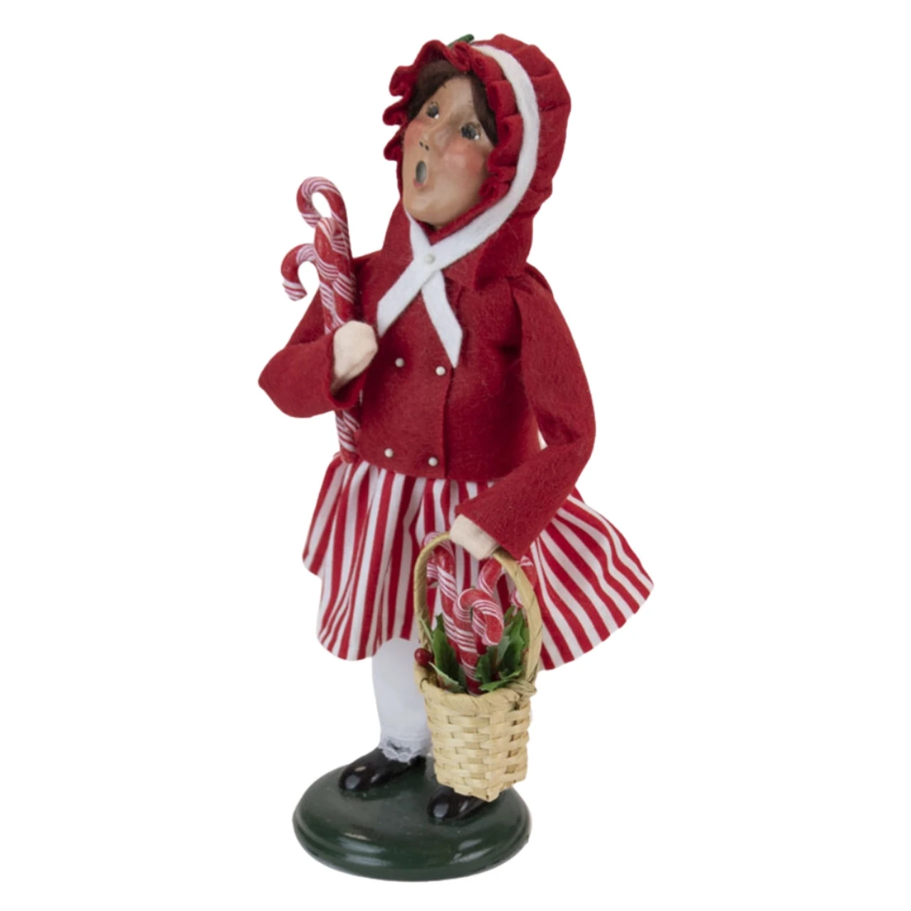 Byers' Choice - Candy Cane Girl Caroler 6 Byers' Choice - Candy Cane Girl Caroler - Image 4
