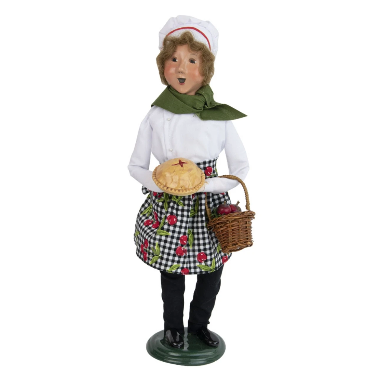 Byers' Choice Chef With Cherry Pie Caroler 3 Byers' Choice Chef With Cherry Pie Caroler