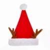 Kurt Adler Red Velvet Santa Hat With Antlers - C1974 1 Kurt Adler Red Velvet Santa Hat With Antlers - C1974 -Holiday Supplies C1974 95359.1540393903