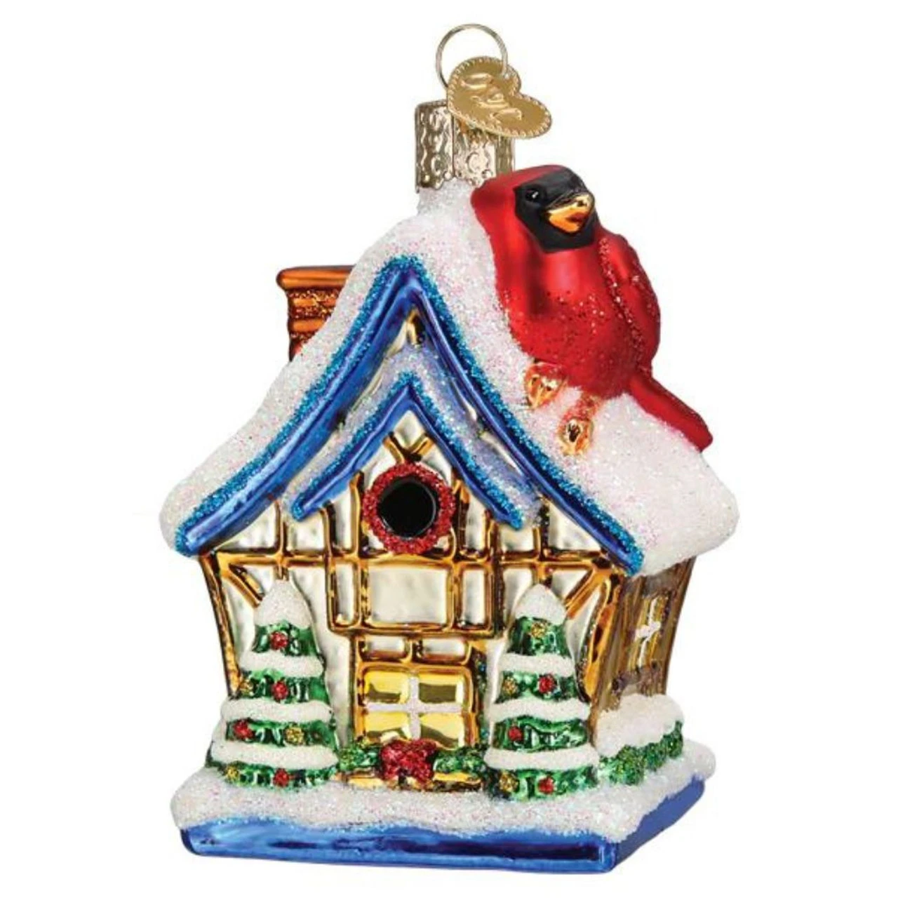 Cardinal Birdhouse Ornament 3 Cardinal Birdhouse Ornament