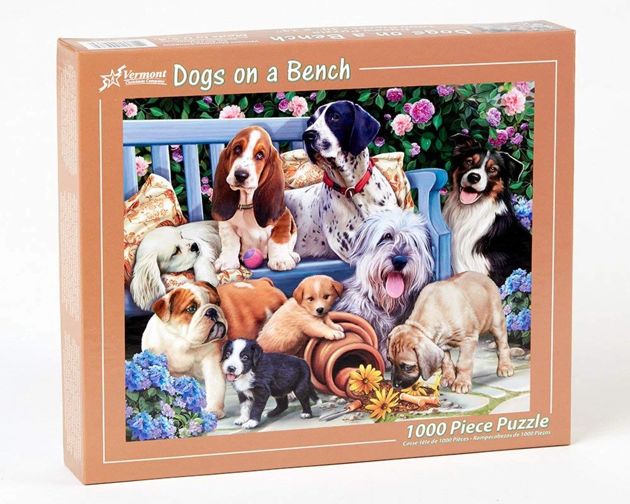 Dogs On A Bench Jigsaw Puzzle 1000 Piece 4 Dogs On A Bench Jigsaw Puzzle 1000 Piece - Image 2